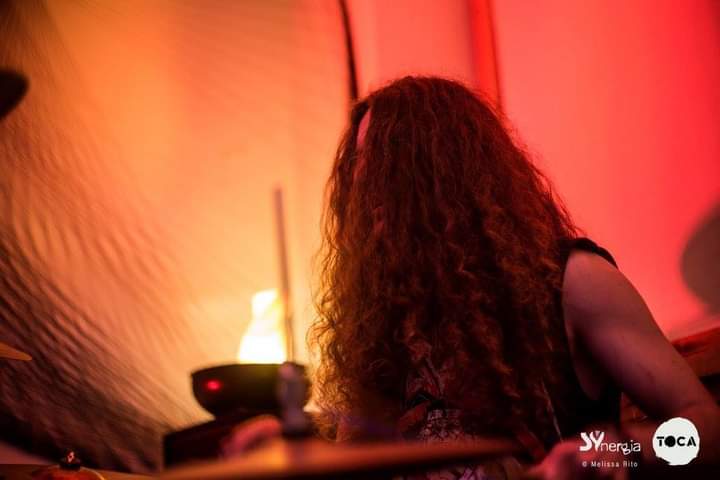 Joaquim Sousa, drummer for The Mouldy Cave Society performing live at TOCA
